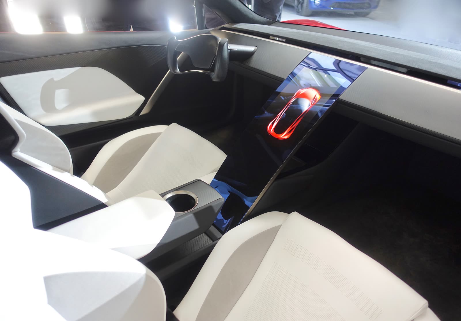 Cockpit of the Tesla Roadster prototype